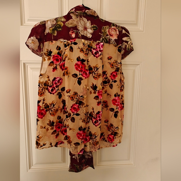 Alice+Oliva Jeannie bow-collar blouse top, size M - Picture 7 of 10